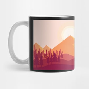 Sunset Mountain Landscape (large) Mug